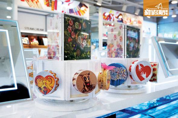 韓牌 店內展示了不同的可愛包裝，客人可先挑選的心水款式。