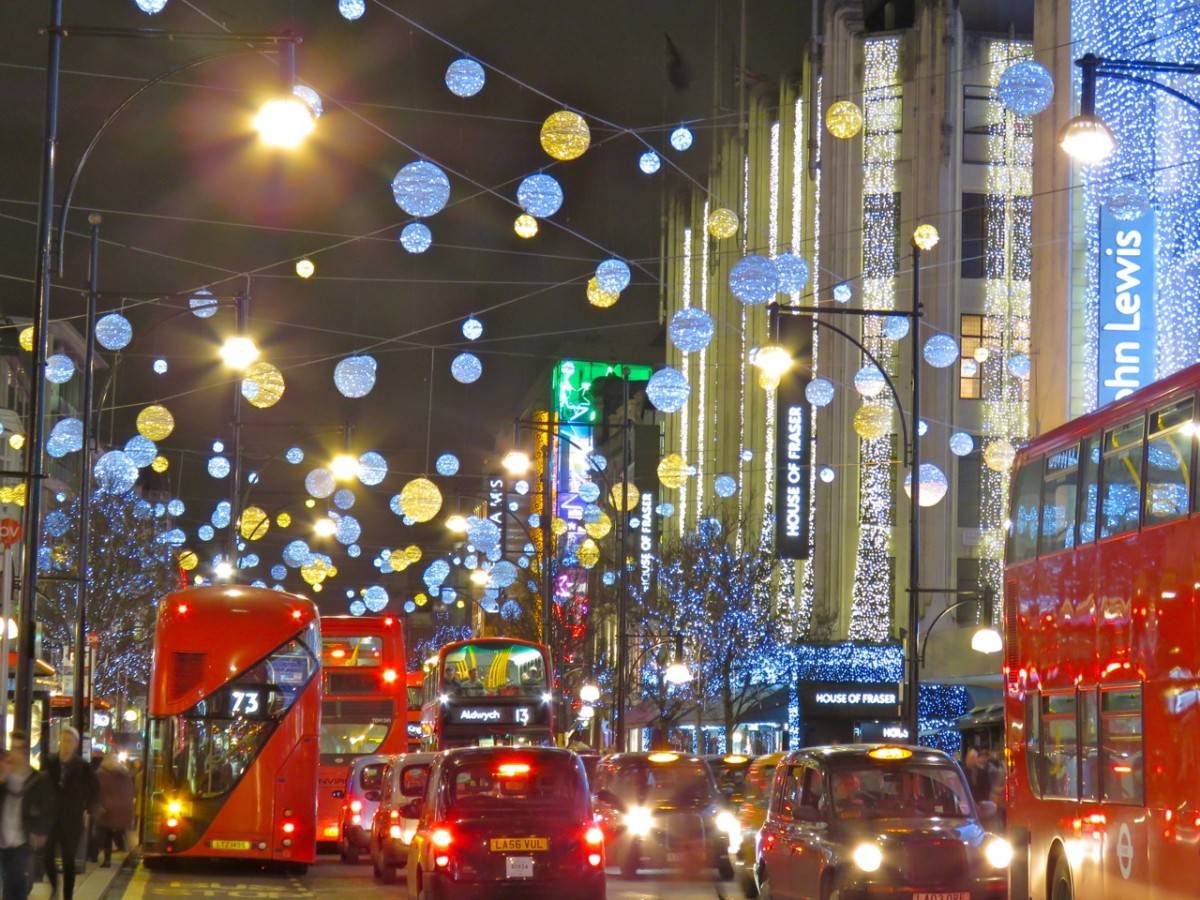 倫敦聖誕 牛津街的聖誕燈飾