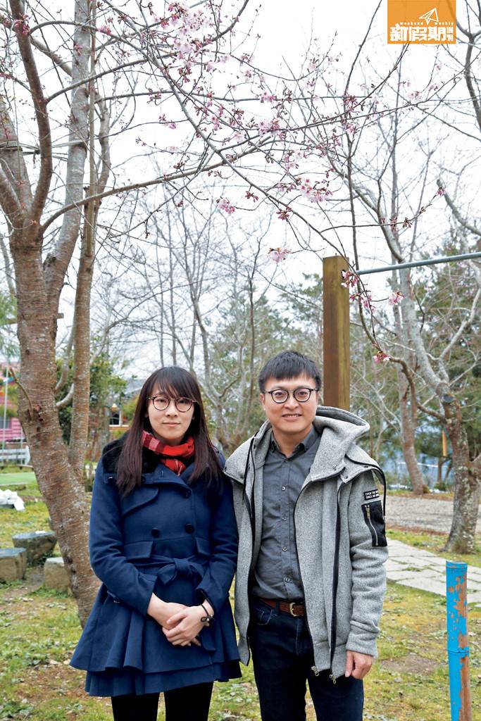 台北人 Sami & Shawn：「平地賞的多是山櫻花，這邊山上的種類繁多又密集，基本上每年都特地過來！」