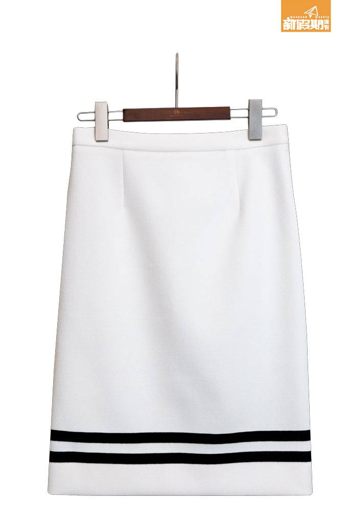 黑邊淨白半截裙 NT1,750/HK$420