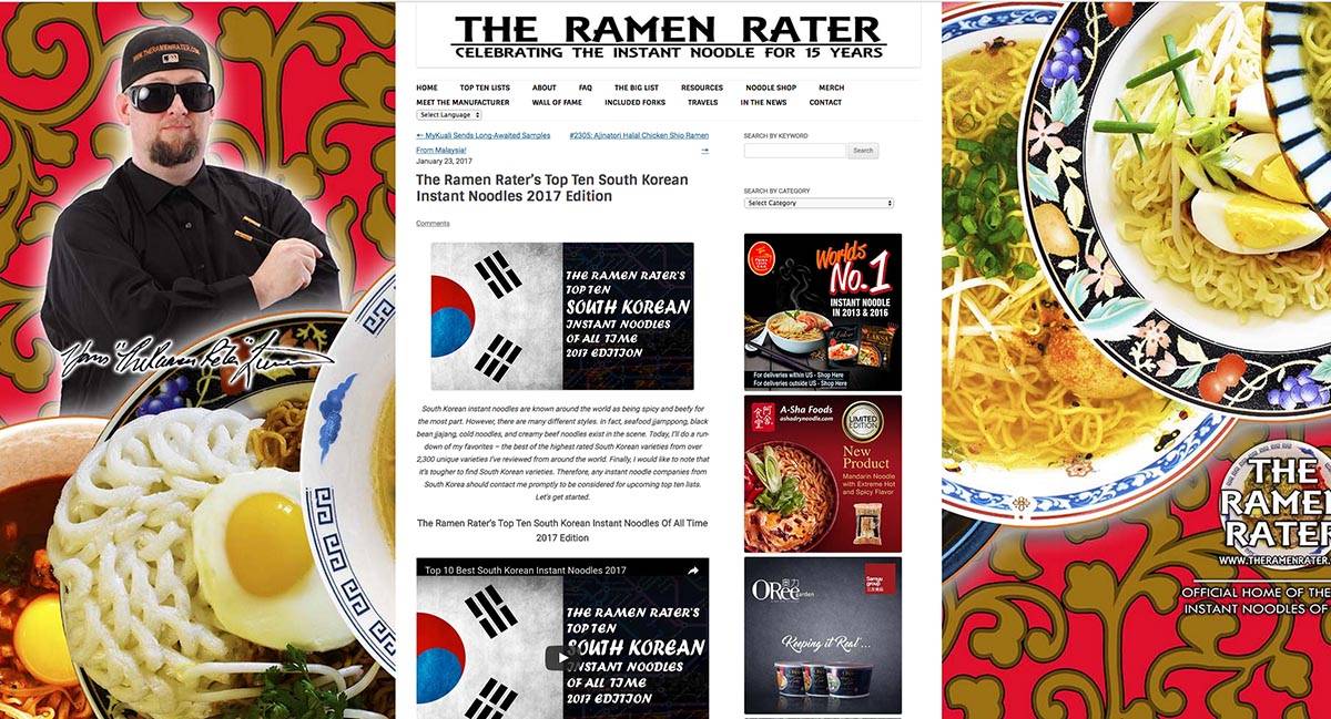 拉麵迷注意！The Ramen Rater 2017  韓國十大即食麵排名 出爐！