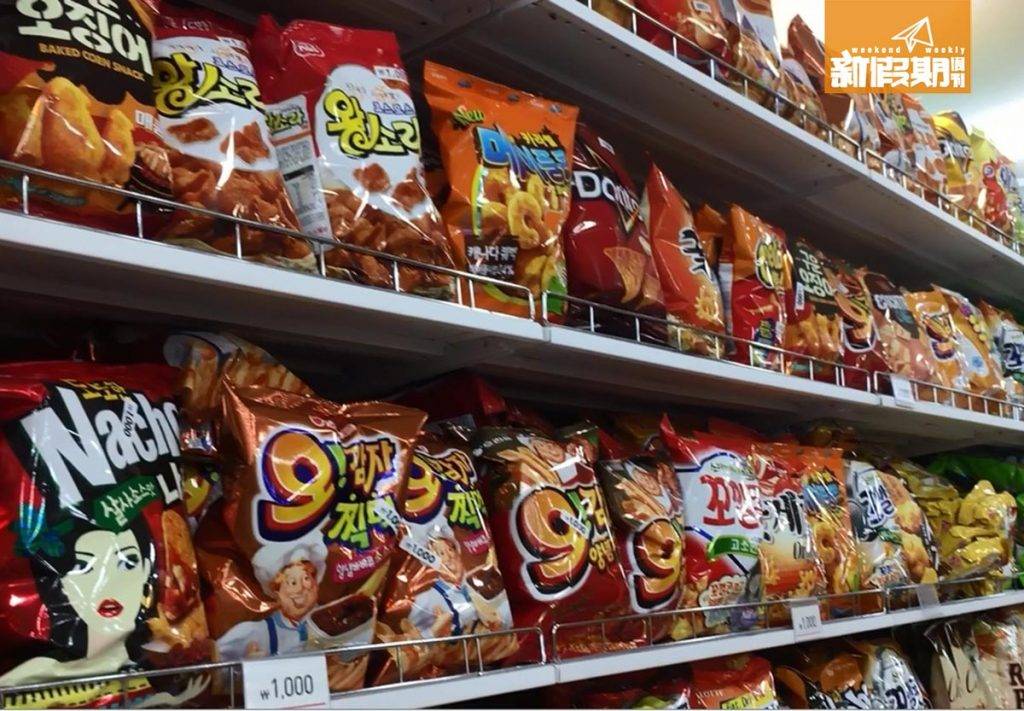 明洞Daiso 2F：韓國Daiso有超多薯片類小食，₩1,000/HK起！做手信超抵！