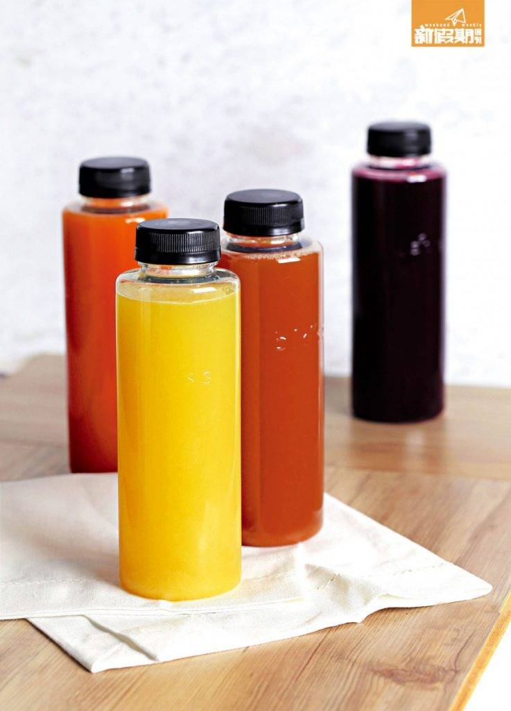 水果 一支350毫升冷壓橙汁已超過200kcal，及相等於8粒方糖的糖份