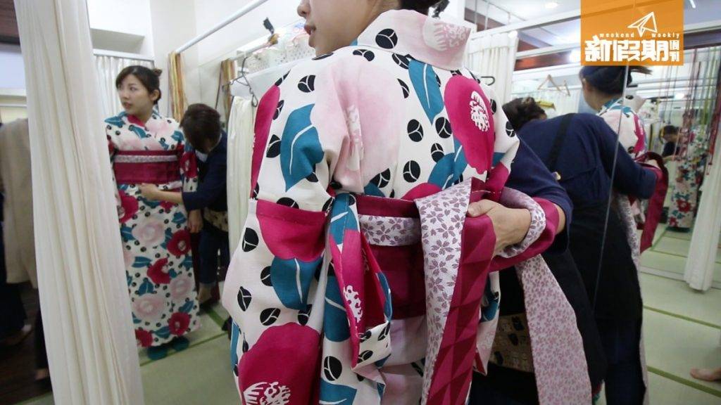 浴衣 森美旅行團 腰帶背面更是我最愛的櫻花紋，大愛！