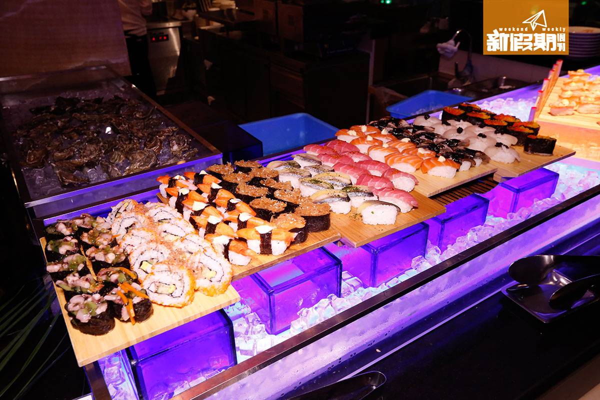 任食生蠔 自助餐 和牛 金域假日酒店 也有十數款雜錦壽司。