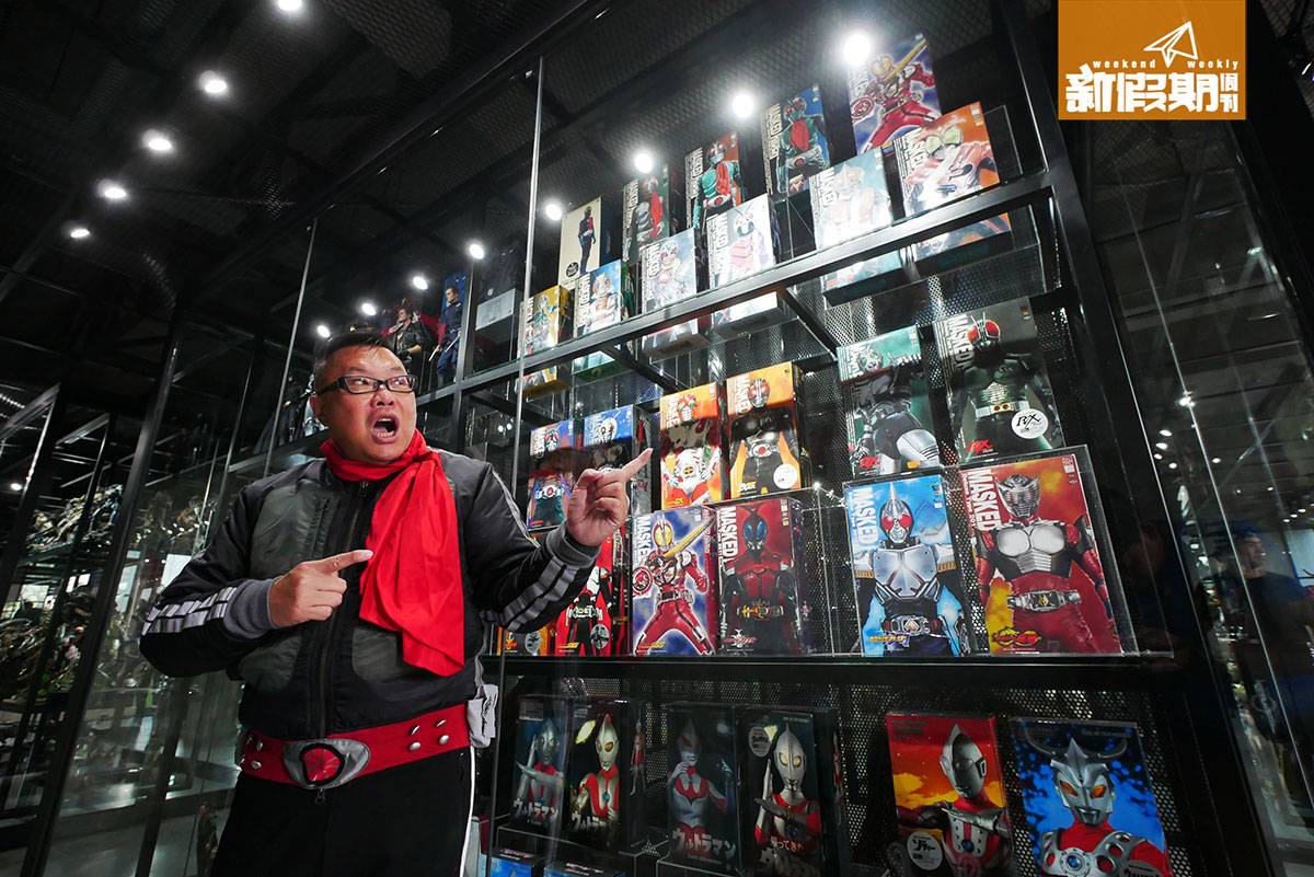 曼谷 胡慧冲 除了美國的超級英雄之外，亦有日本鹹蛋超人、幪面超人的擺設及頭盔，整個地方給人一種專業博物館的感覺。