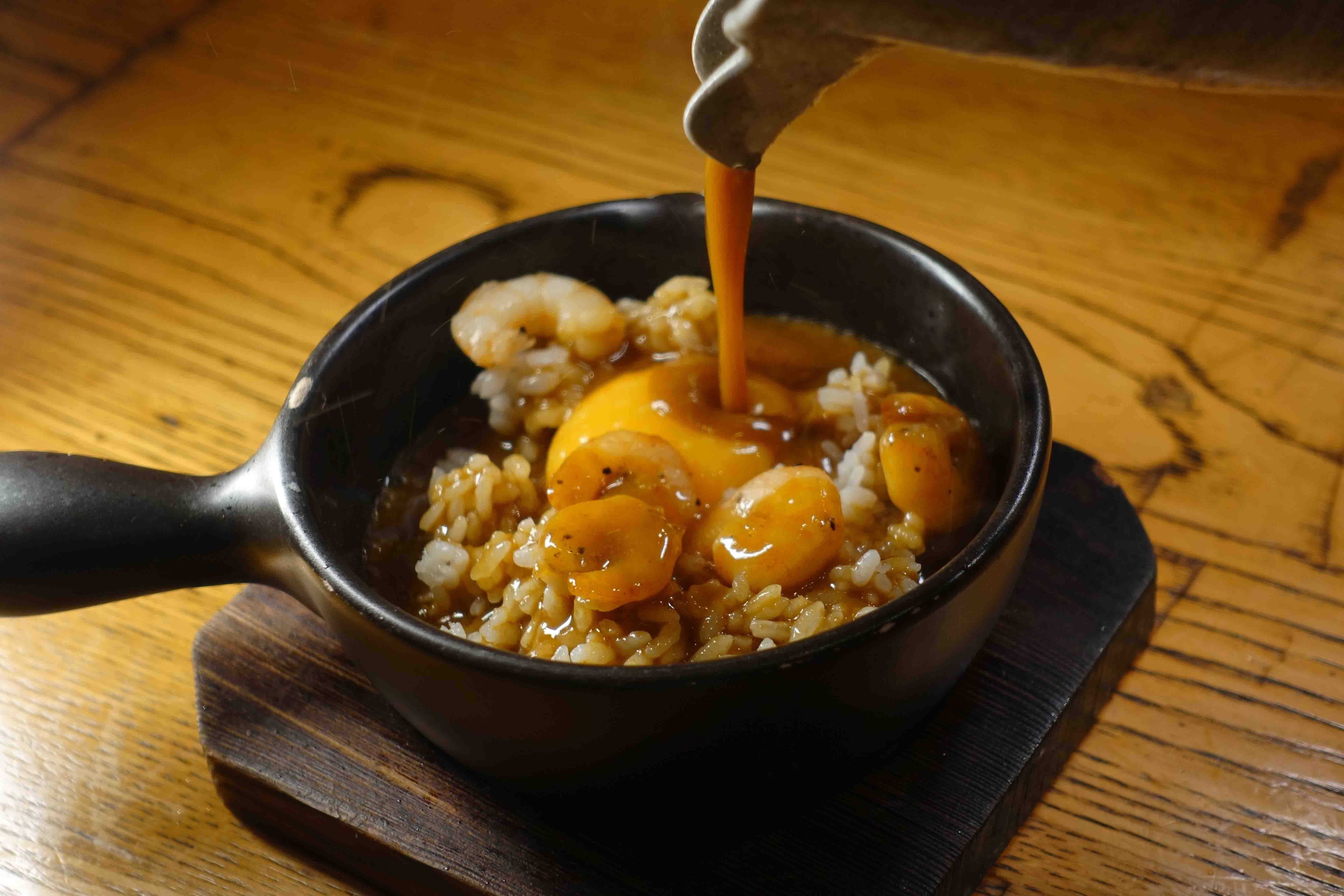 周奕瑋 Wrap-up Risotto ¥300 / HK$21 參考日本傳統拉麵的雜炊概念，結合意式做法，演變成龍蝦湯Risotto。