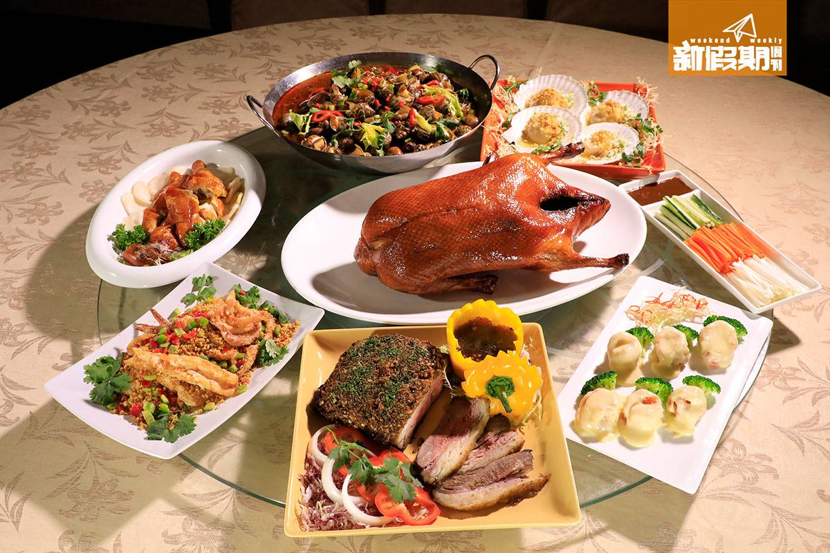 自助餐 九龍灣 中菜 片皮鴨 小炒 全場有50多款燒烤、海鮮和甜品等任食。