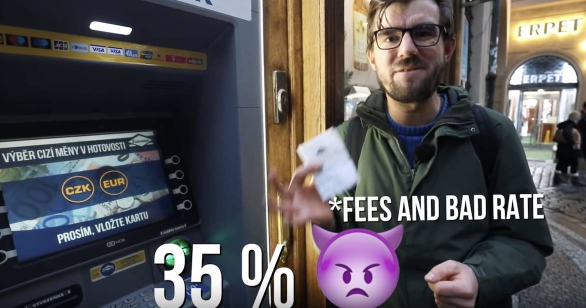 ATM 有網民見過提取1萬捷克克朗嘅收據，計計下拎完錢足足蝕咗35%。