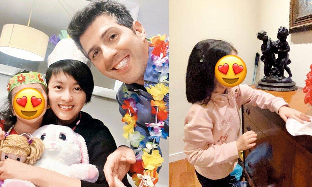 43歲梁詠琪囡囡5歲生日自製派對飾物   戒「公主病」幫手做家務