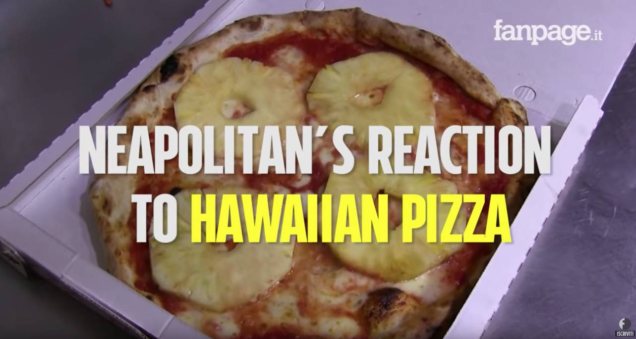 菠蘿Pizza 有YouTuber曾實測將有菠蘿的夏威夷Pizza拿給意大人食，看看他們的反應。