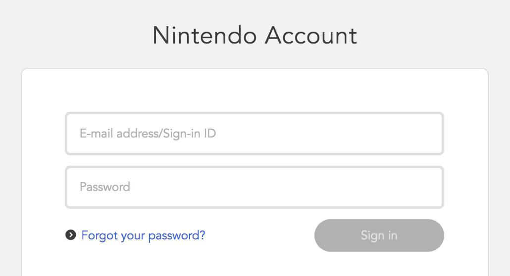 Switch 首先要登入Nintendo Account