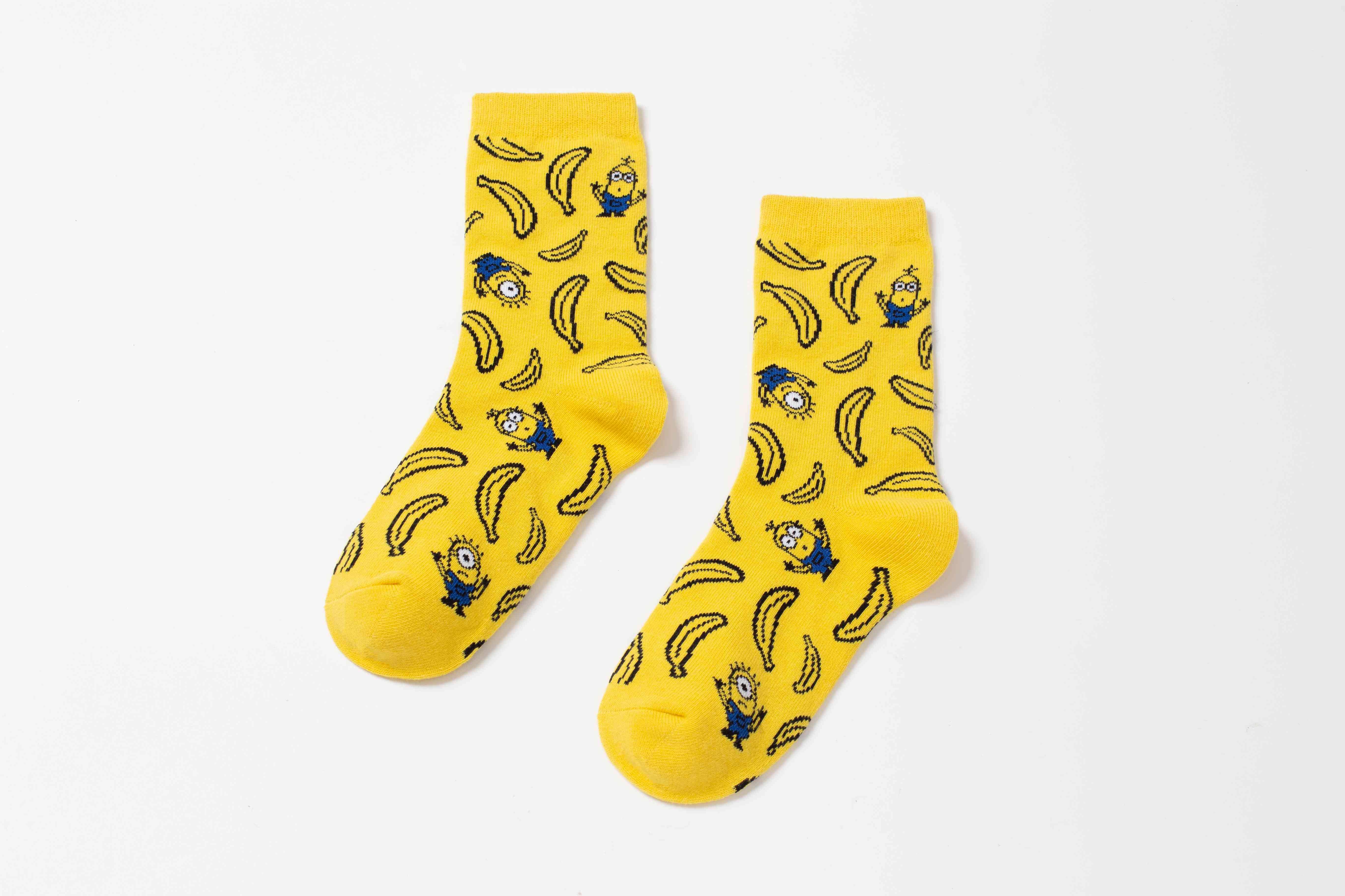 Bossini 織花襪「迷你兵團」及香蕉圖案