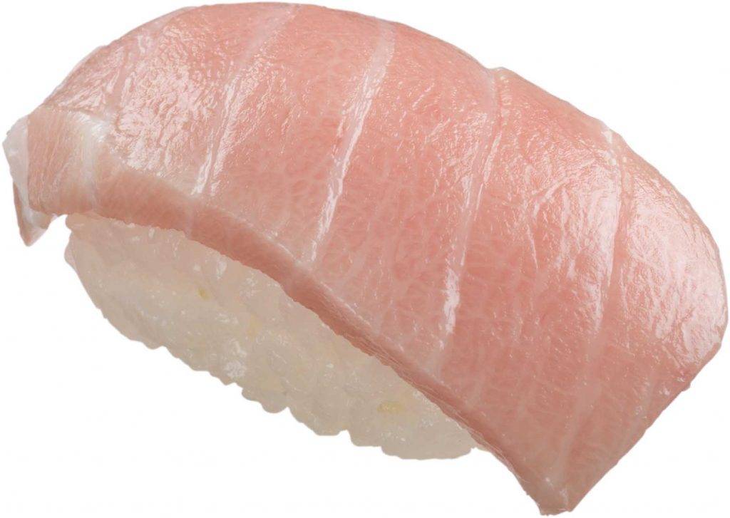 壽司郎 極上大吞拿魚腩油花滿溢，甘香滋味。