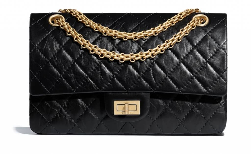 名牌手袋 黑色Chanel 2.55舊小牛皮及金色金屬 ,600
