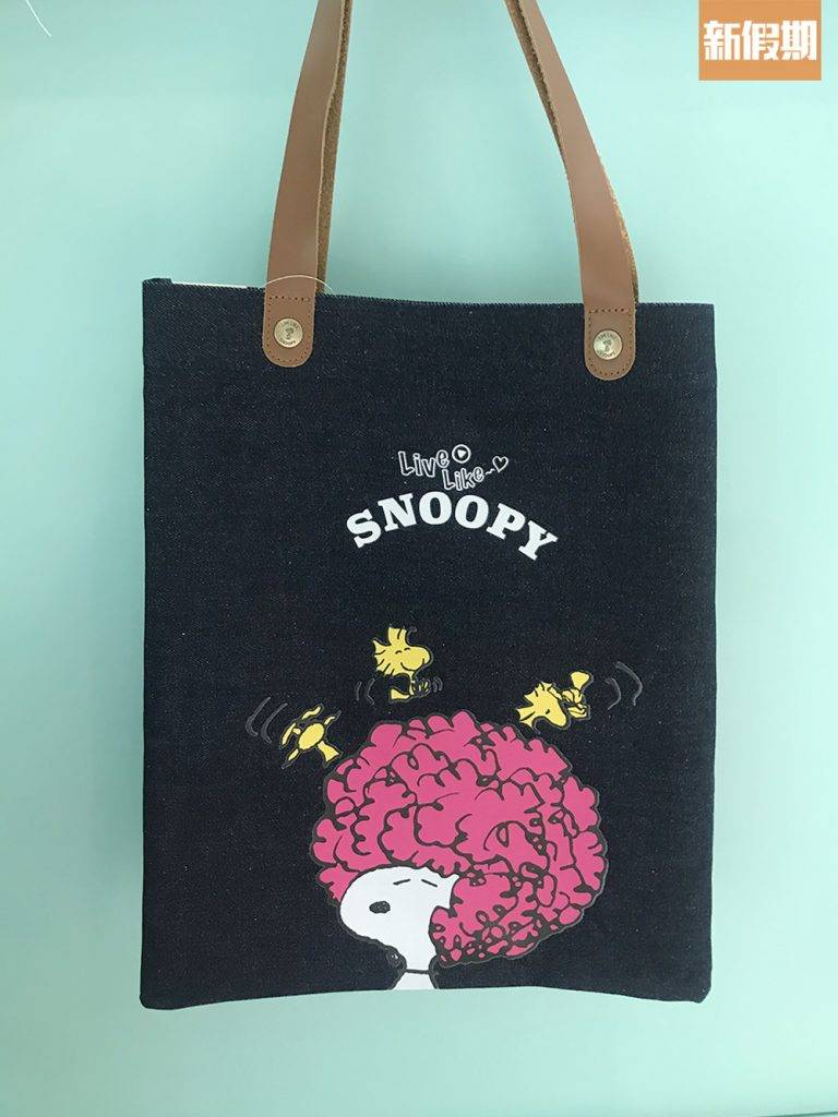 Snoopy爆炸頭造型牛仔布Tote Bag