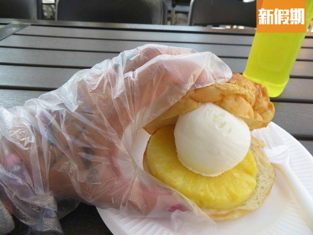 必食推介珍珠雪糕菠蘿包連菠蘿飲品，一套（圖片來源：新假期編輯部）