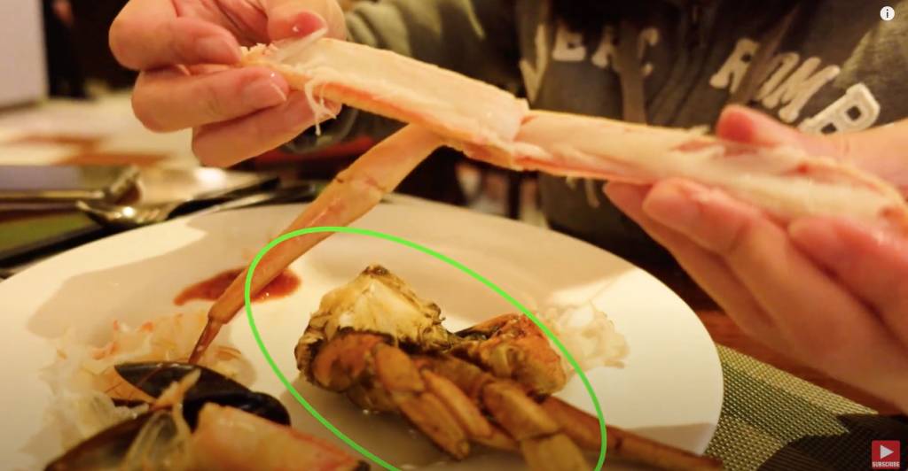 馬哥孛羅香港酒店 綠色圈內的另一款蟹則味道較淡
