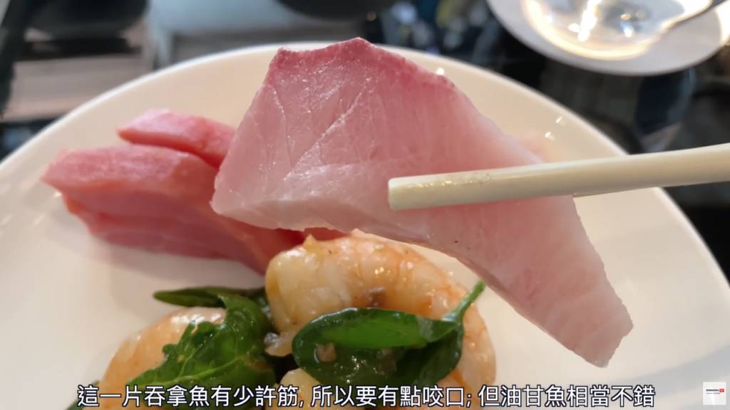 香港美利酒店 吞拿魚略帶筋，口感扣了點分