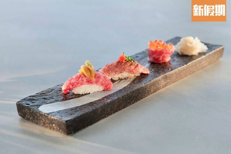 海景餐廳 也提供A5黑毛和牛壽司三點盛、特選刺身盤等。