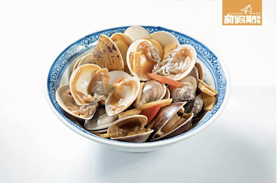 觀塘美食 醬漬蜆仔 $58
類似醬油蟹的做法，將半生熟的蜆仔用台灣生抽醃。