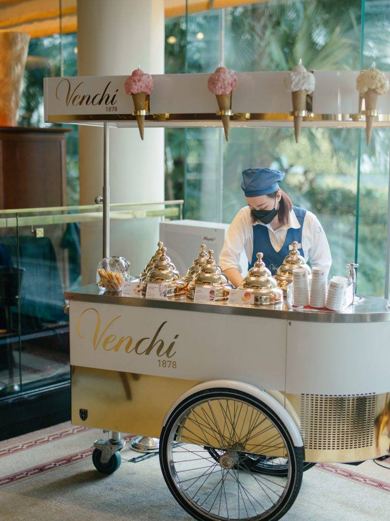 下午茶推介 餐廳內設有Venchi Cioccogelateria意大利雪糕車，每位食客可自選一款意式手工雪糕。