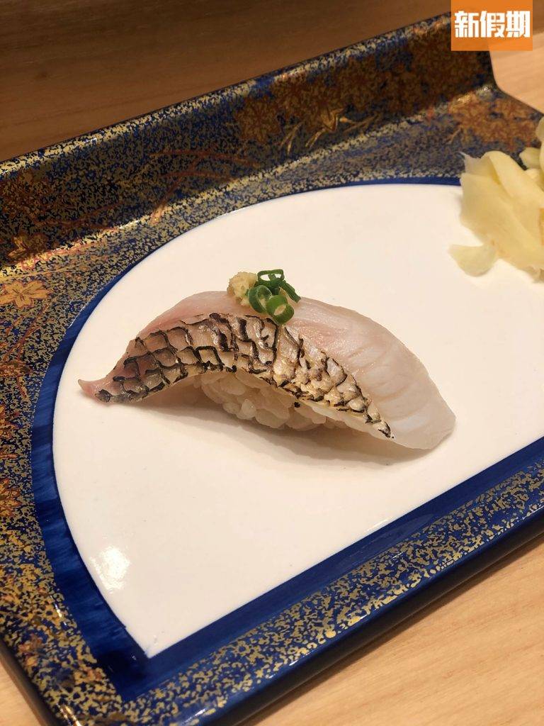 江戶壽司秀 真鯛肉質鮮甜富有彈性。