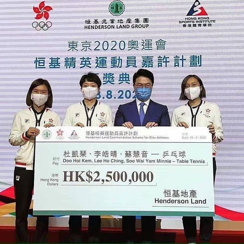 香港運動員 三人獲得如此豐富的獎金，對於如何使用亦各大打算