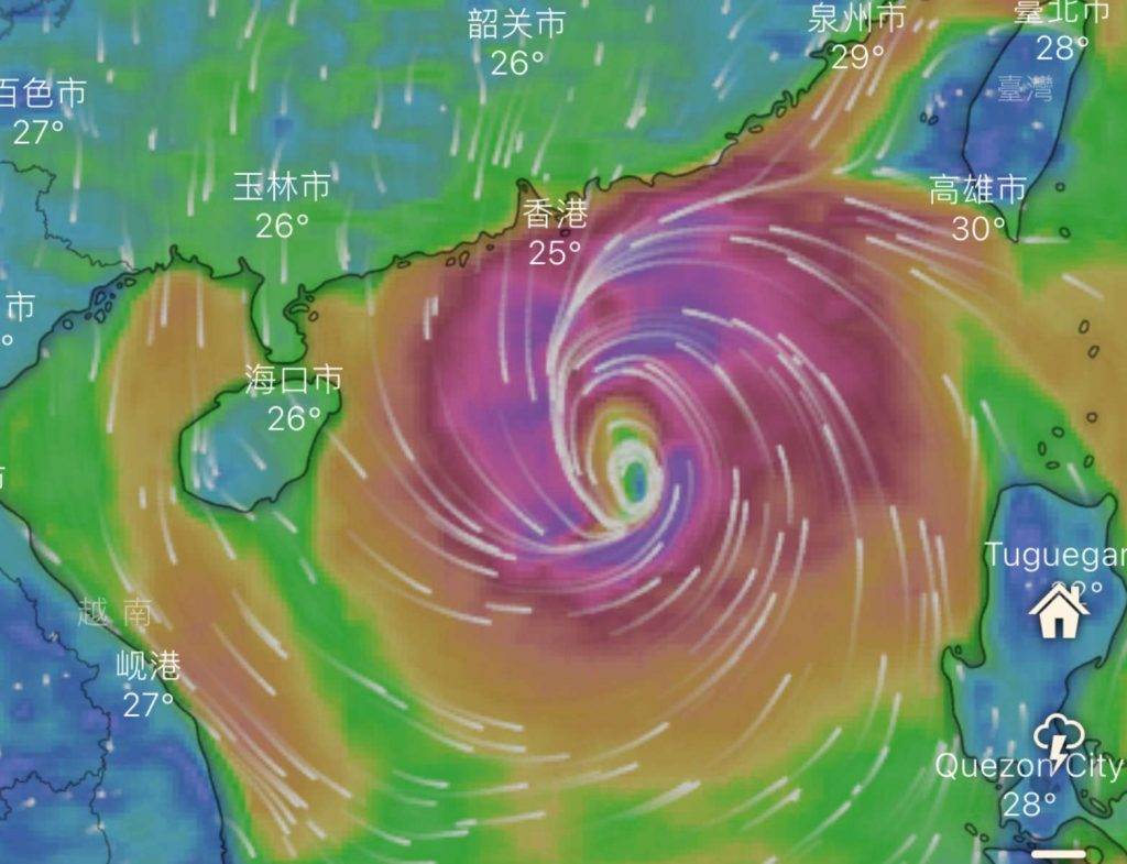 颱風 預計10月12日下午10點位置