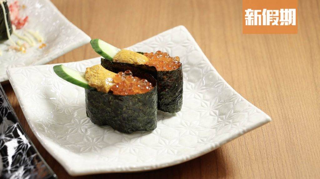 上村牧場 餐廳的壽司也是必點之選，例如海膽三文魚子壽司，海膽鮮甜肥美，媲美得上壽司店。