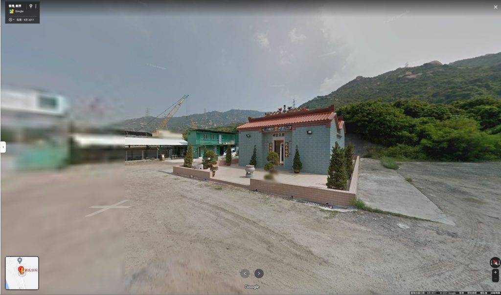 路線的入口位於劉氏宗祠旁邊鐵梯小路（圖片來源：Google Map）