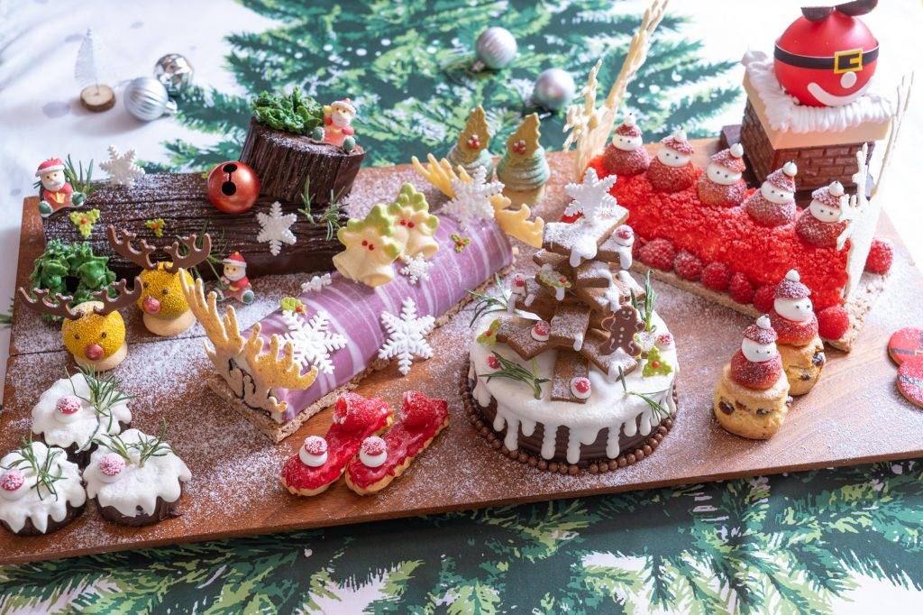 聖誕自助餐 聖誕甜品及聖誕焦糖泡芙塔