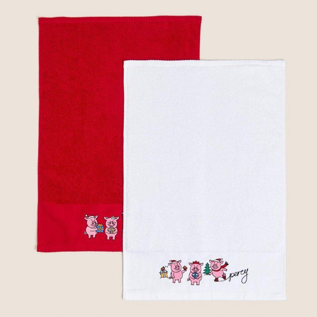 聖誕 2件純棉 Percy Pig™ 毛巾套裝 HK$149