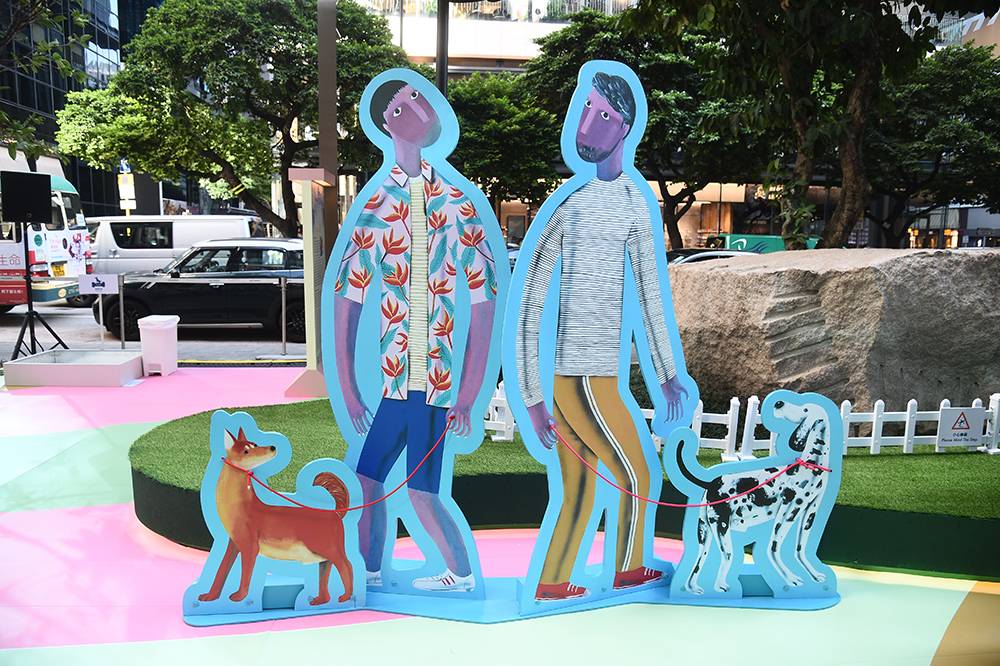  泰國藝術家Kitti Narod的插畫作品遍佈場區，可愛的畫風非常有特色。
