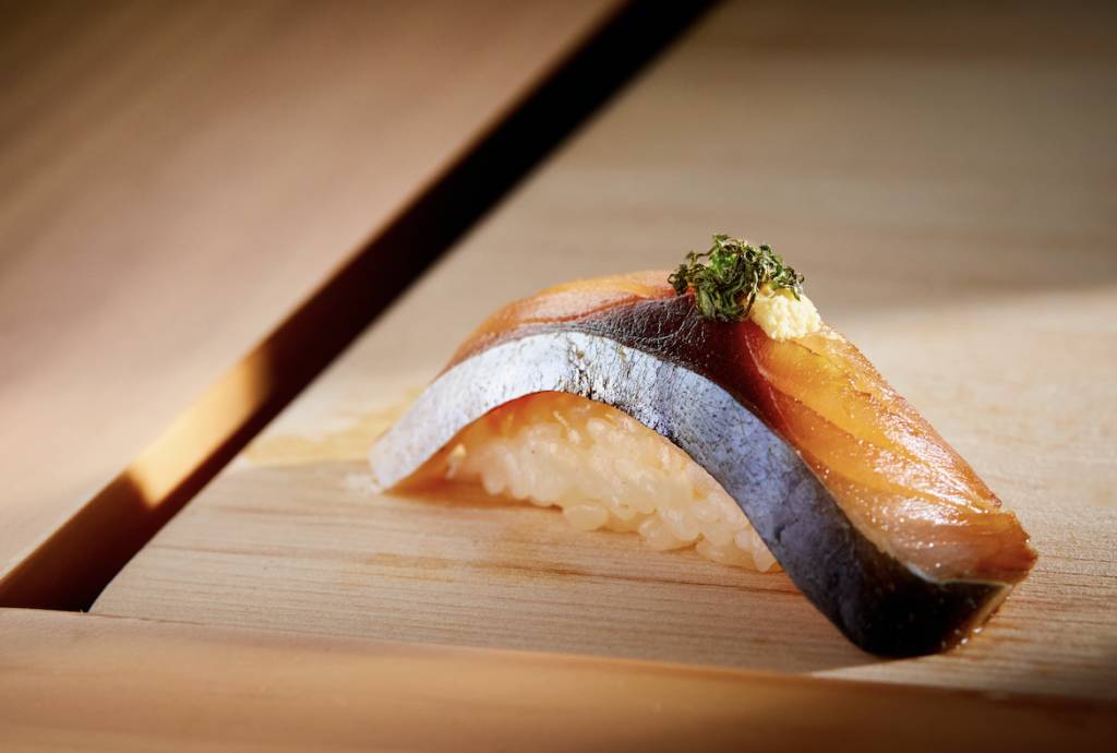 尖沙咀omakase 熊本「對馬鯖魚」，油份豐富。