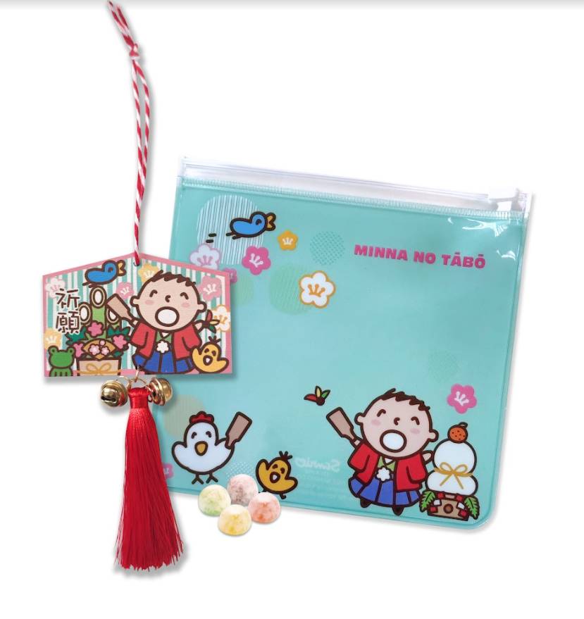黑糖波霸雪米糍 Sanrio 祈願板連 PVC 袋及糖果$36 一共4款。