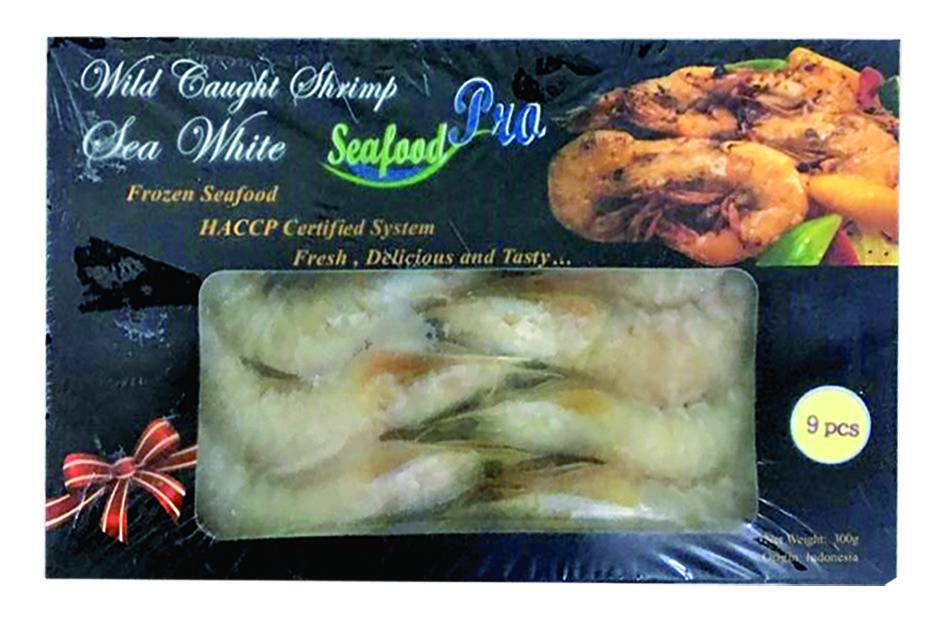 印尼野生海捕對蝦 (每盒約 300 克) 原價/1 盒 現售0/2 盒（圖片來源：AEON）