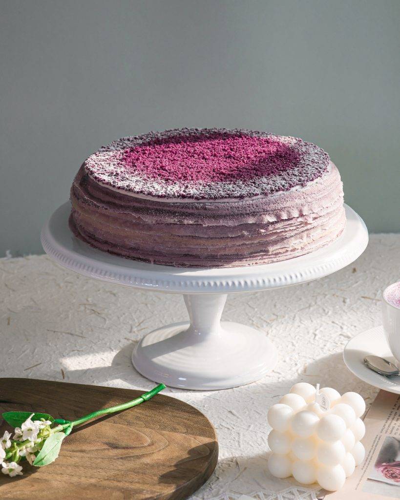 ladym 紫薯千層蛋糕 原個蛋糕$510 6 吋)、$780 9 吋)