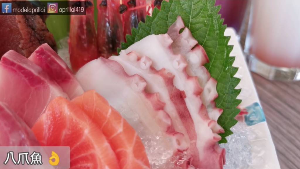 八爪魚新鮮彈牙。（圖片來源：Youtube＠April Lai）