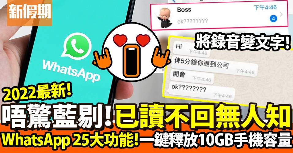 WhatsApp功能2022｜最新25大秘技：錄音轉文字｜好生活百科