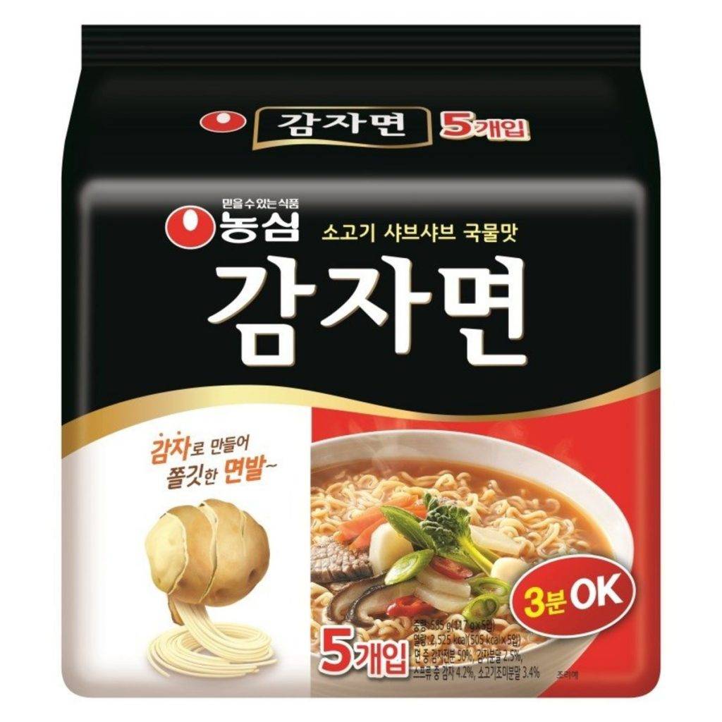 韓國公仔麵 薯仔麵口感Q彈軟滑。