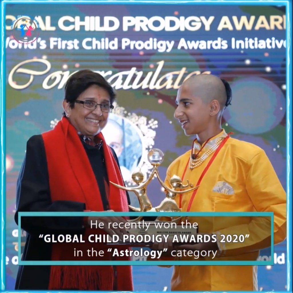 印度神童 「印度神童」榮獲2020的「GCPA神童獎」Global Child Prodigy Awards) ，風頭一時無兩。