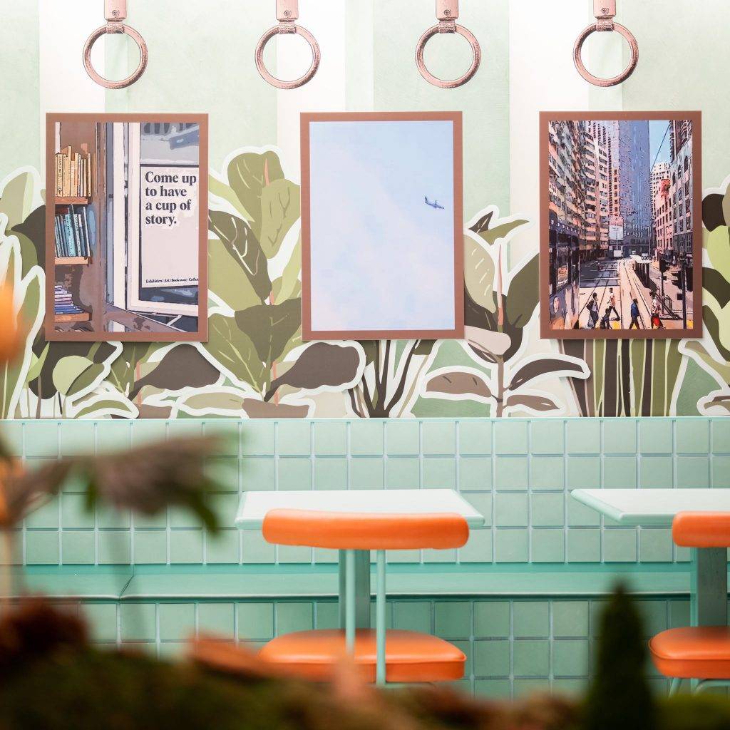 Trois Cafe 柔和的牛油果色調，及畫上綠然植物牆壁，心情也跟著變得開心放鬆。