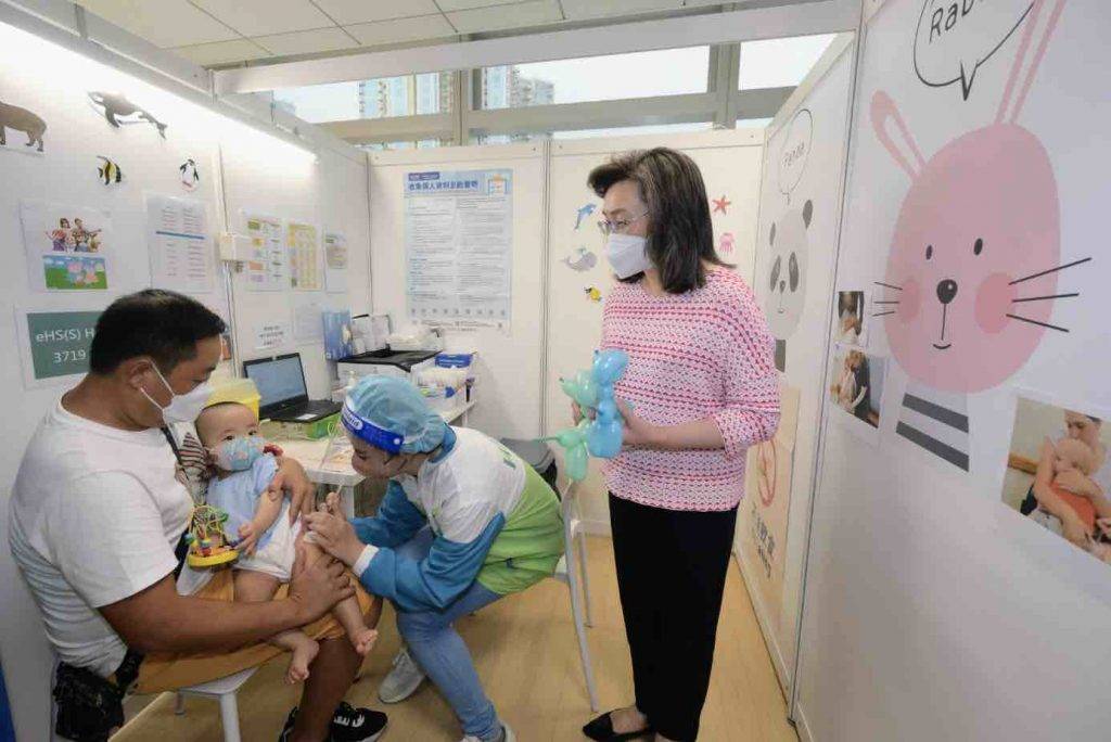 新冠疫苗 衞生署轄下母嬰健康院亦籌備於八月中旬，讓已預約幼童接種疫苗。