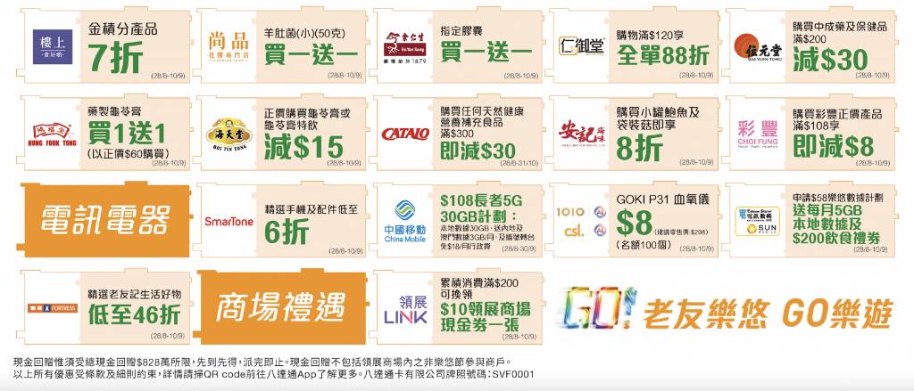 八達通828樂悠節2025優惠 (圖片來源:八達通)