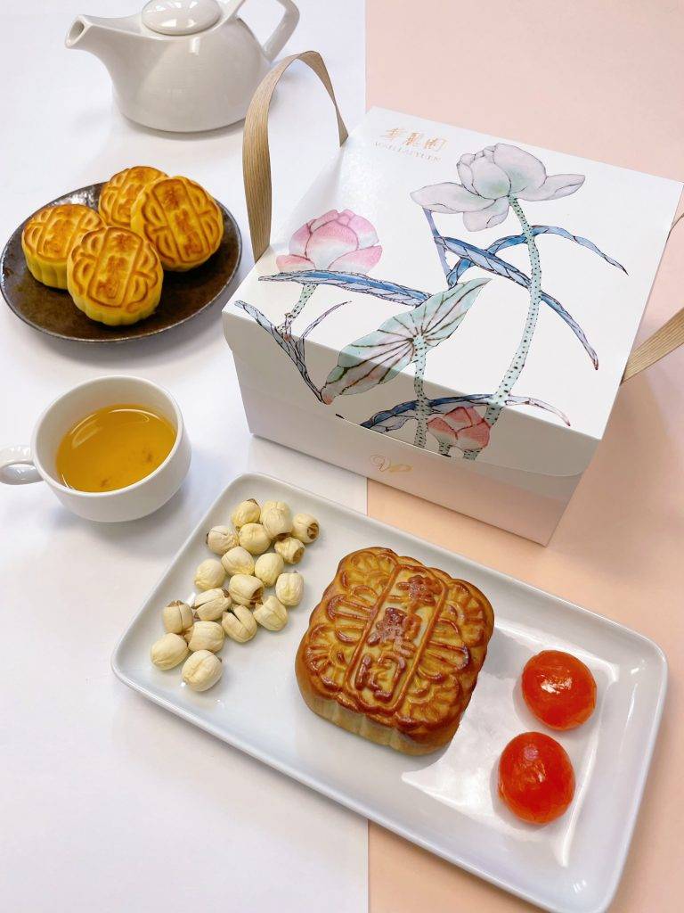 月餅 月餅禮盒以蓮花作設計靈感，賣相清雅脫俗。
