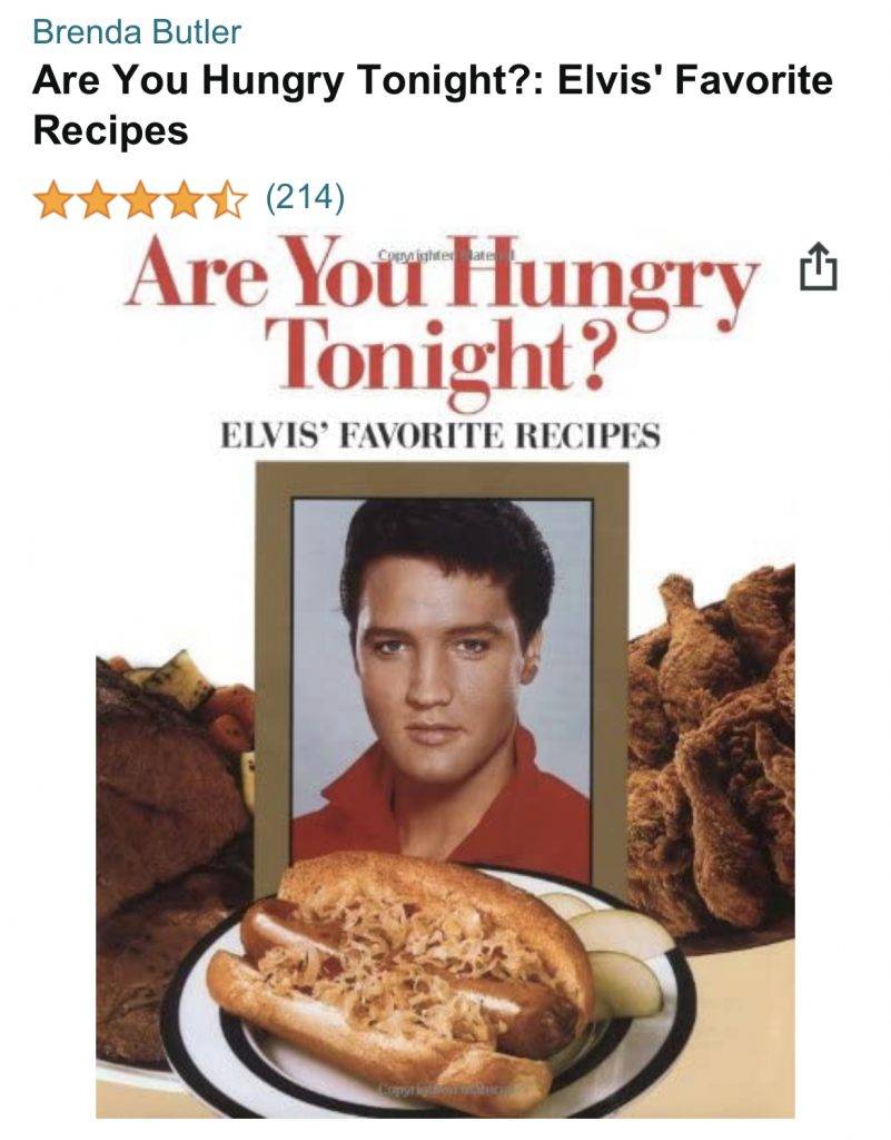 花生醬,煙肉,雪糕 《Are you hungry tonight? -Elvis’favorite recipes》一書中收錄了花生醬香蕉三文治的做法。