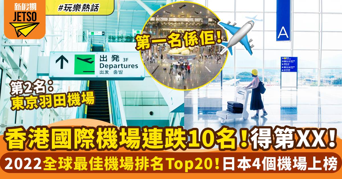 2022全球最佳機場排名出爐！香港國際機場大跌10名！ ｜玩樂熱話