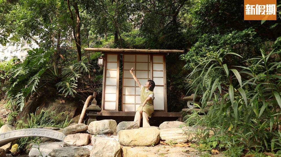 炮台山 其中一個小角落有間以竹棚搭建的日式小屋，感覺不像在香港。