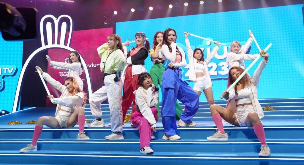 ViuTV 節目巡禮 2023 葛綽瑤、許寶恆、楊安妮、何洛瑤及鍾卓穎勁歌熱舞為發布會打頭陣。